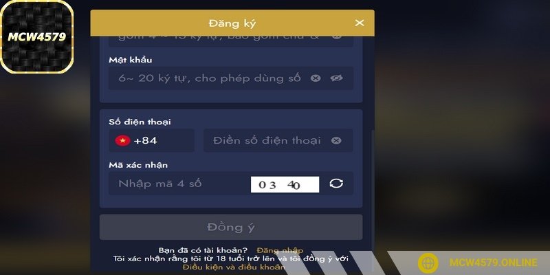 Tân binh nhấp vào nút đồng ý để hoàn tất đăng ký
